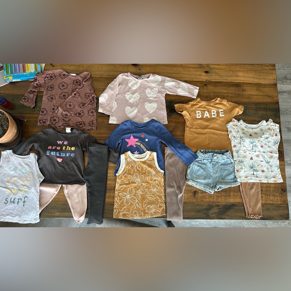 13 piece bundle - little co + zara + h&m 18-24month cute boho girl style